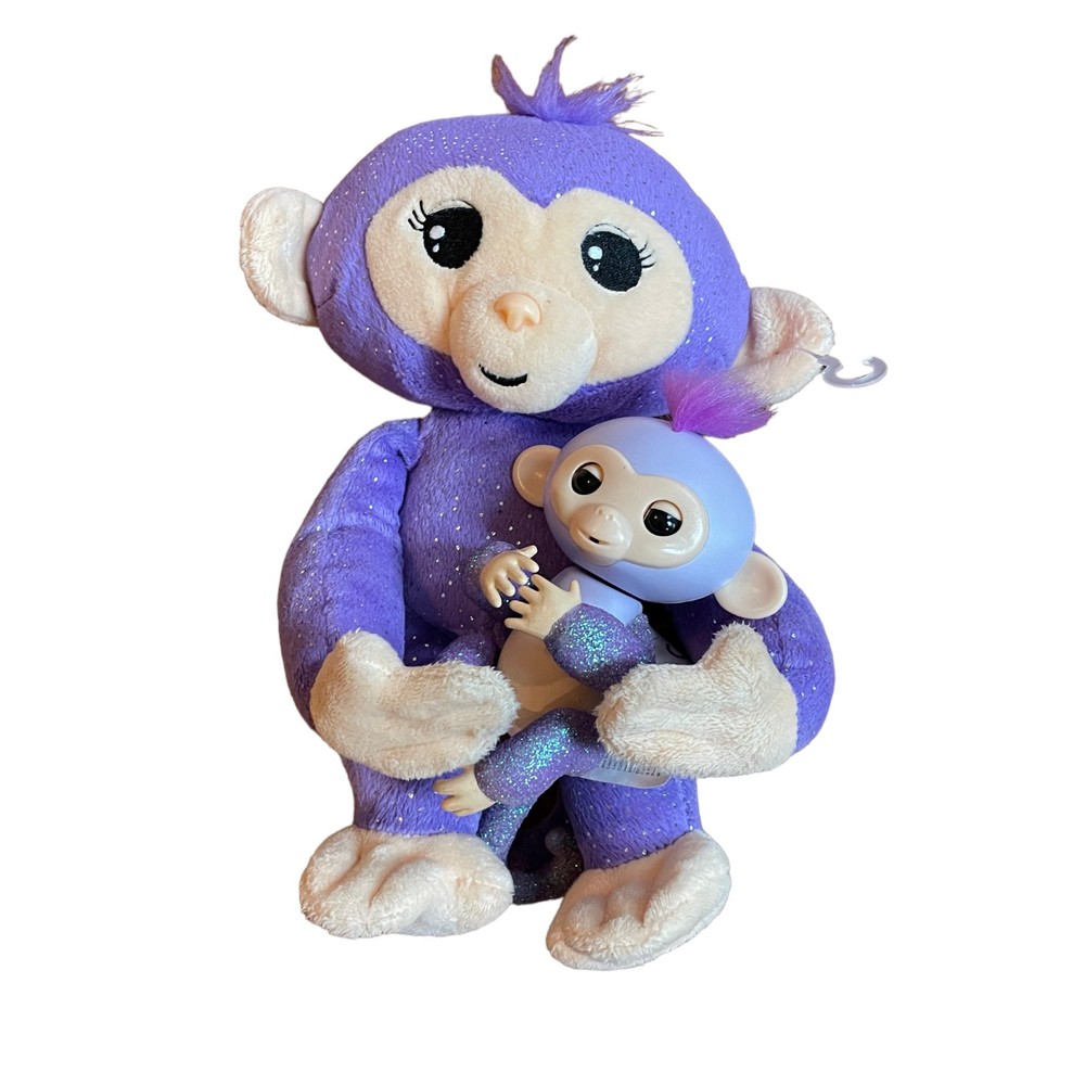 Fingerlings Small Plush Monkey Purple & Glitter Baby Fingerlings Make Noises